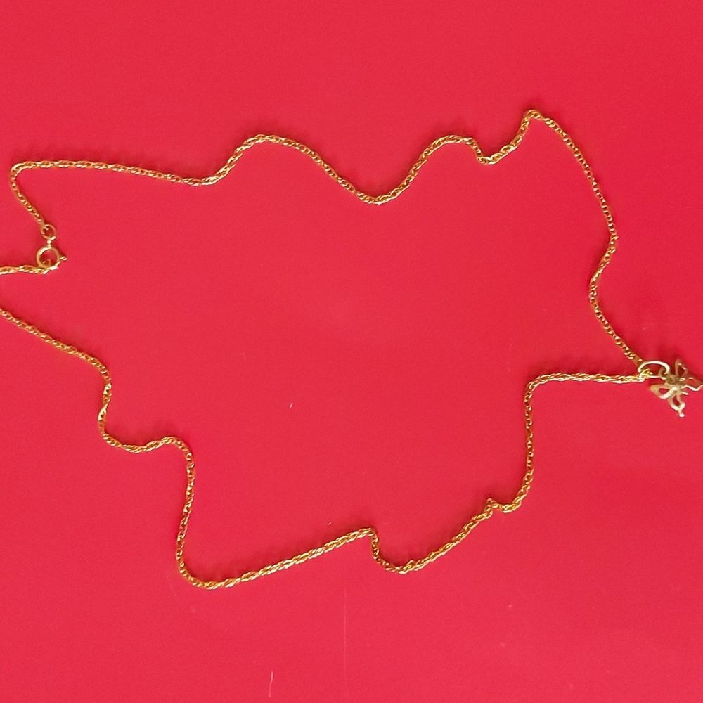 Woman 14k gold necklace,  Glacier Gold,